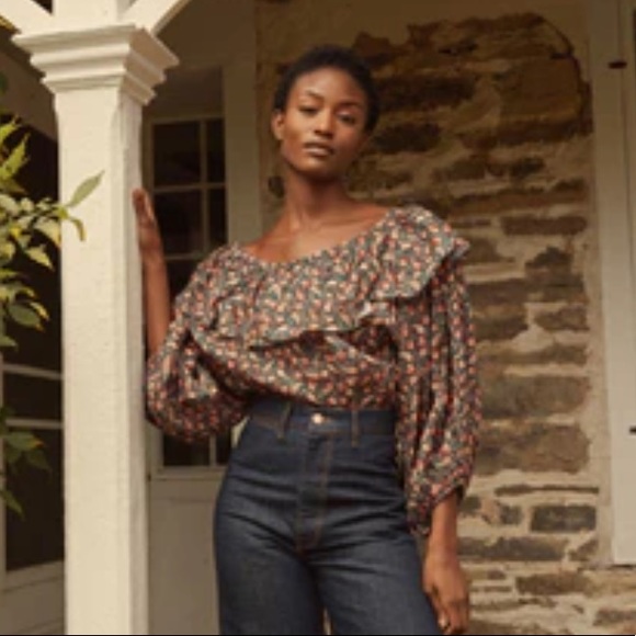 Shop Doen: CIELITO TOP -- TEAL CANTERBURY PAISLEY - new with tags - Picture 5 of 5